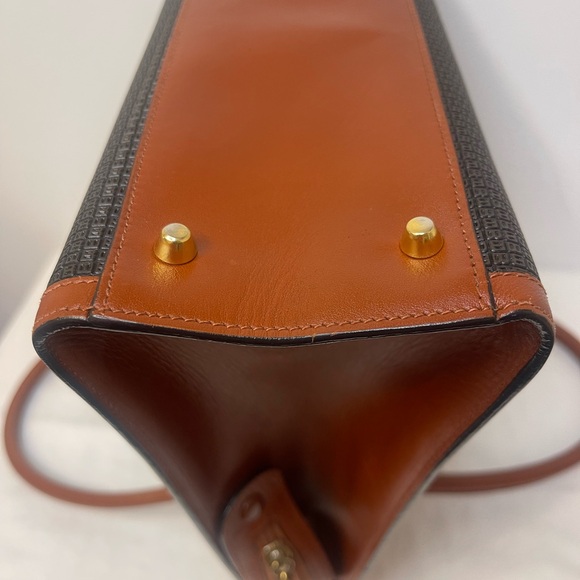 Bally Signature Leather Brown and Black Handbag Made In Italy Unbranded Dust Bag - Picture 12 of 16